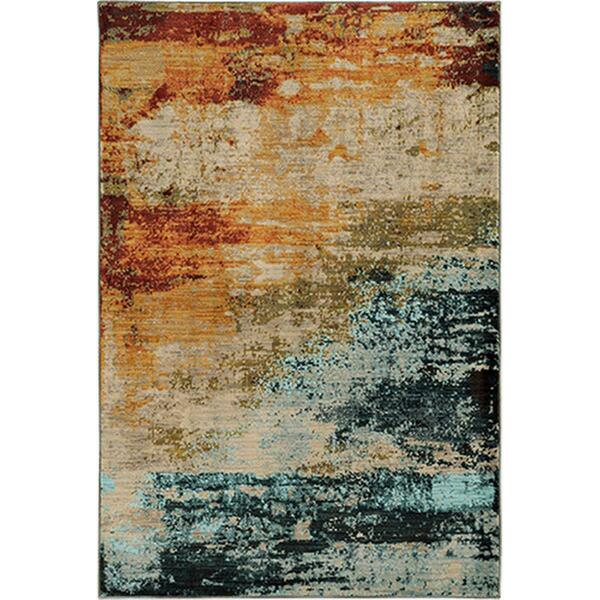Sphinx By Oriental Weavers Area Rugs, Sedona 6365A 10X13 Rectangle - Blue/ Red-Nylon/Polyp S6365A300390ST